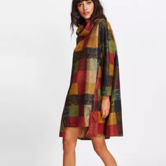 *XL LEFT! See Chart* Thick/Heavy Fall Plaid Dress - Picture 3 of 5